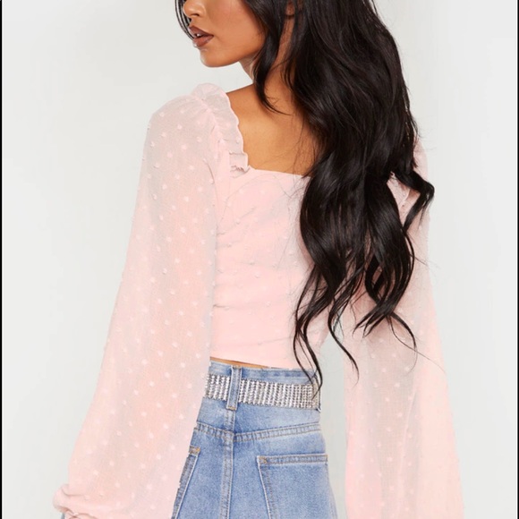 NWT Pretty Little Thing Pink Blouse - Picture 2 of 6